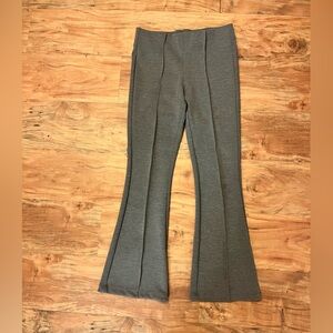 Cat & Jack girls medium Charcoal grey Pants bell bottom pleat front soft cozy
